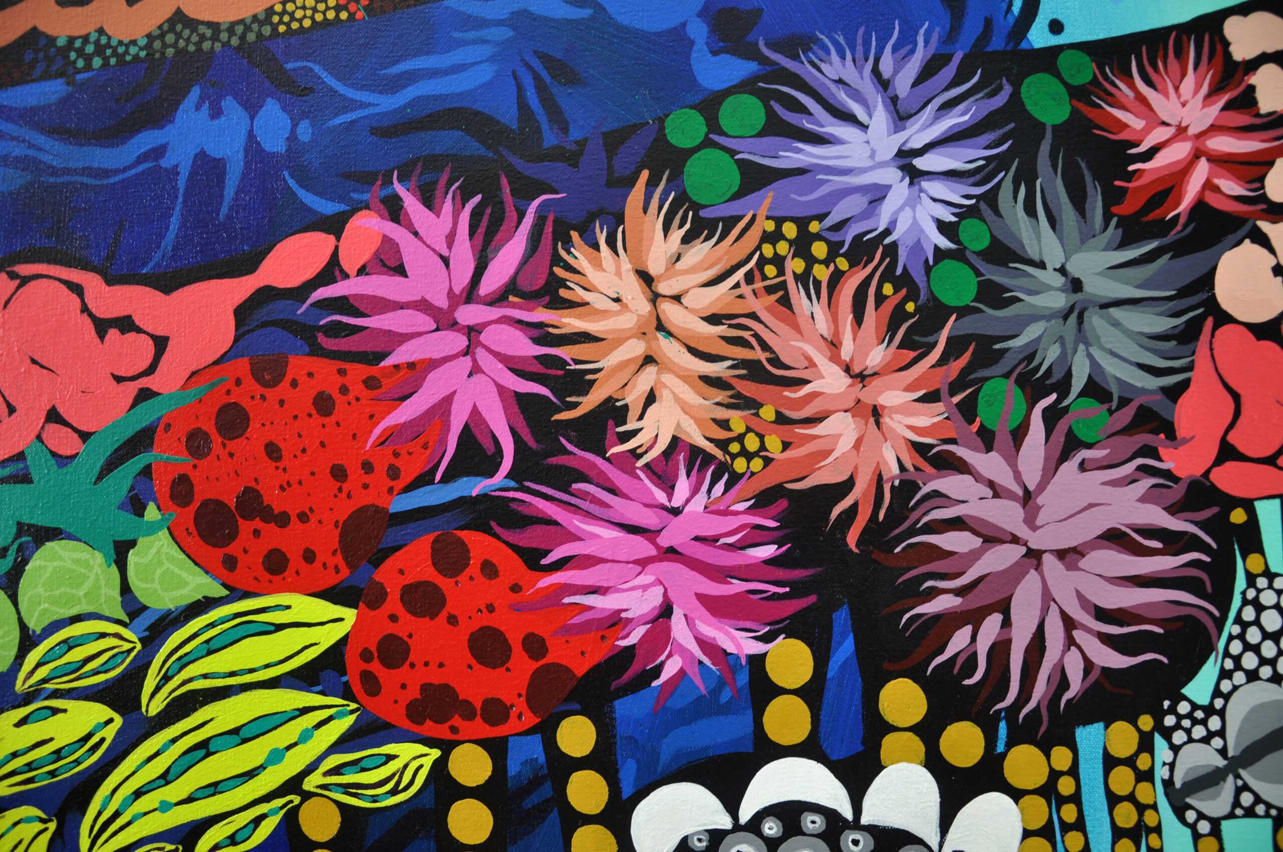 Colorful artwork detail from Krasl